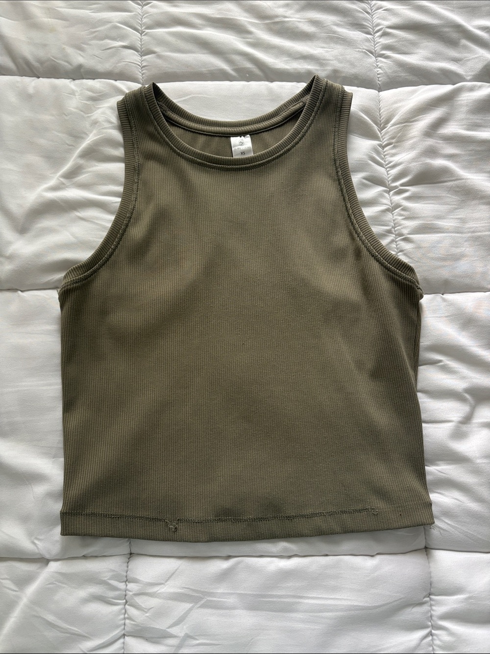 Army green tank top